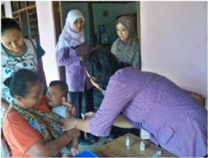 Sweeping imunisasi di Kecamatan Jatiroro, Wonogiri, Jawa Tengah. Foto: wonogiri.go.id