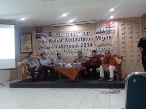 Seminar yang membahas tentang kedaulatan migas di Indonesia yang diadakan pada Rabu (22/01) di Universitas Prof. Dr. Moestopo (Beragama)  (Foto : Dianty Utari Syam)