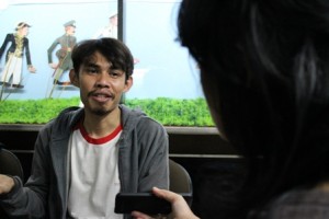 Joni saat ditemui Media Publica di Museum Wayang pada Sabtu (4/6). (Foto: Media Publica/AJi)